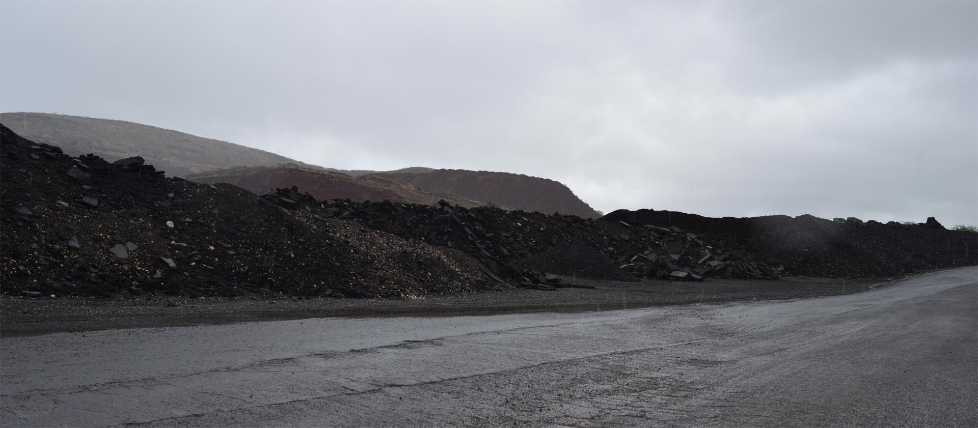 Recycled concrete and asphalt material